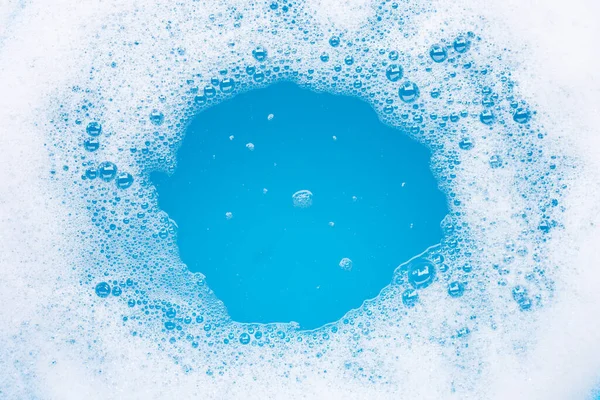 Marco Hecho Burbuja Espuma Detergente Vista Superior — Foto de Stock