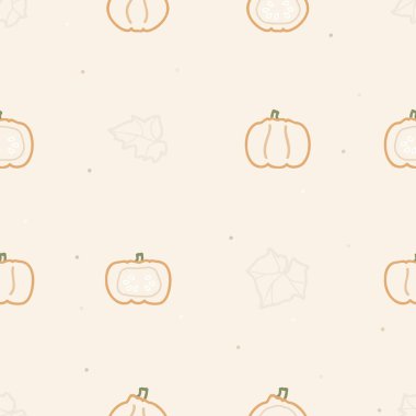 Anahat kabaklar ve yapraklar - vektör arka plan