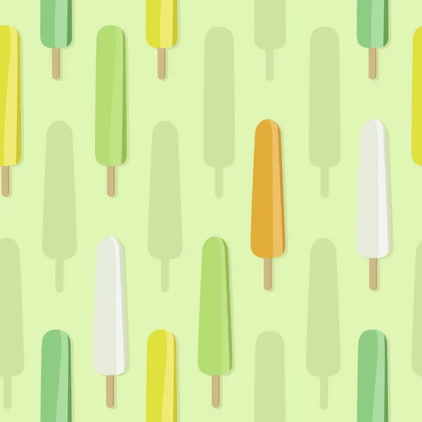 Colorful Ice Pops Light Green Vector Background — Stock Vector