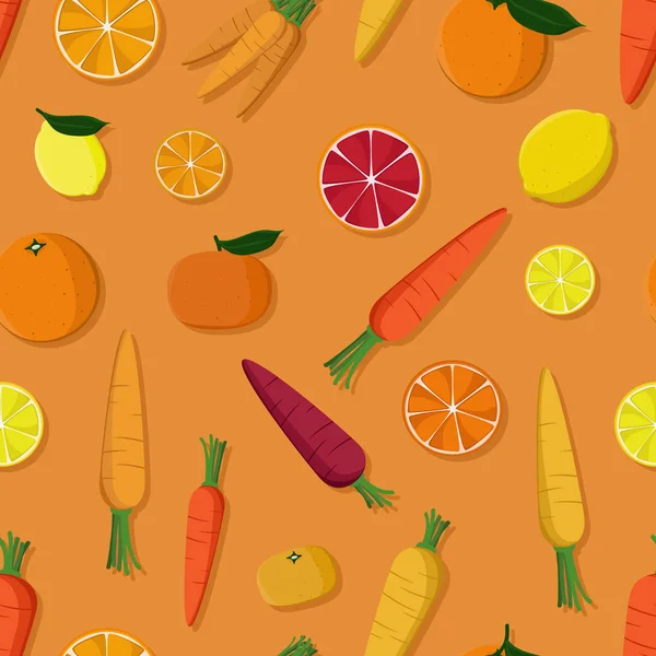 Cítricos Zanahoria Ilustración Vectorial — Vector de stock