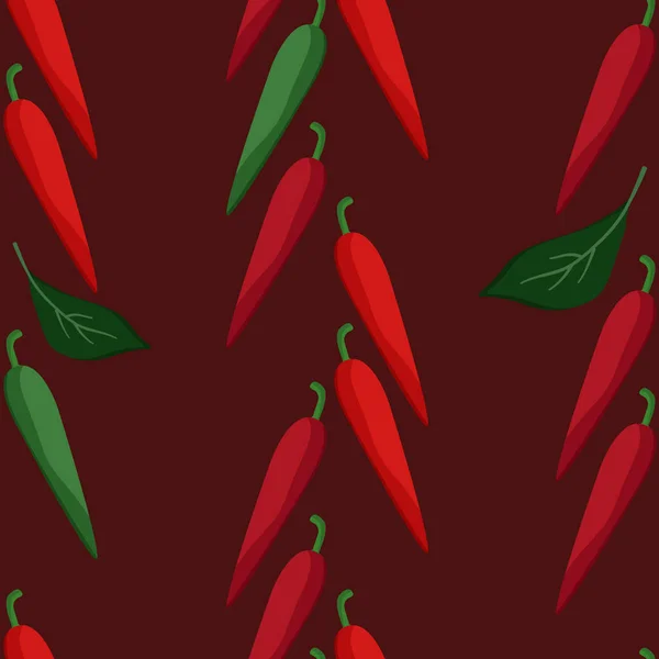Piments Rouges Verts Illustration Vectorielle — Image vectorielle