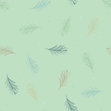 Çamın dalları - vektör arka plan el çekilmiş