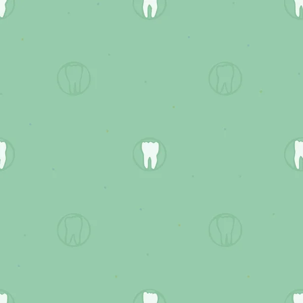 Sellos Dentales Simples Sobre Fondo Verde Fondo Vectorial — Archivo Imágenes Vectoriales