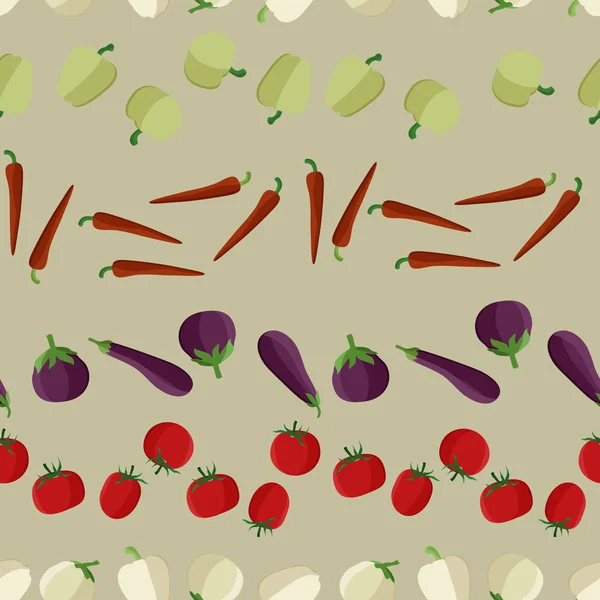 Poivrons Aubergines Tomates Illustration Vectorielle — Image vectorielle