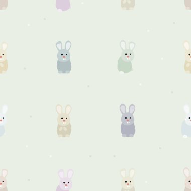 Açık renkli - vektör arka plan küçük tavşan