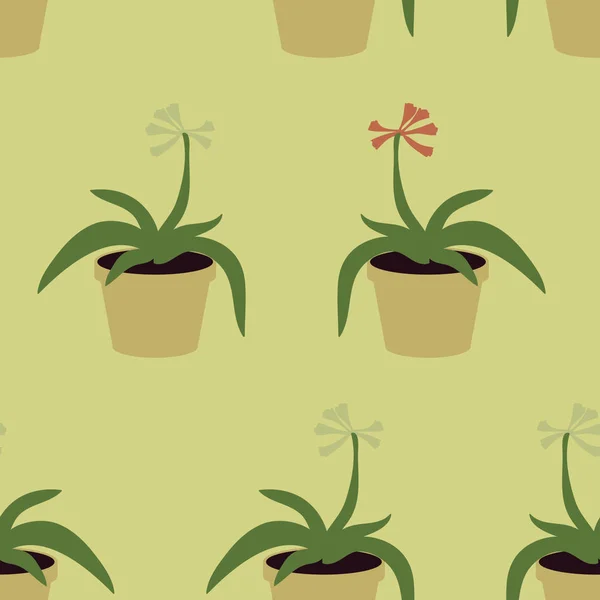 开花室内植物向量背景 — 图库矢量图片