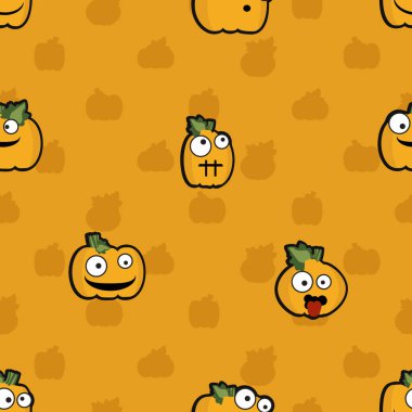 Cadılar Bayramı Balkabağı ifadeler - vektör arka plan