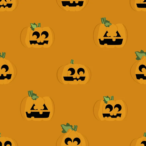 Különböző Halloween Pumpkins Vektor Háttér — Stock Vector