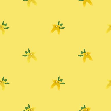 Hor çiçeği çiçeği açık sarı renkli - vektör arka plan üzerinde