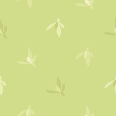 Kardelen çiçekleri açık yeşil - vektör arka plan üzerinde