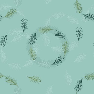 Elle çizilmiş çam çelenk - vektör arka plan