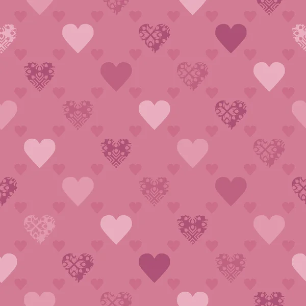 Corações Cor Rosa Fundo Tema Valentine — Vetor de Stock