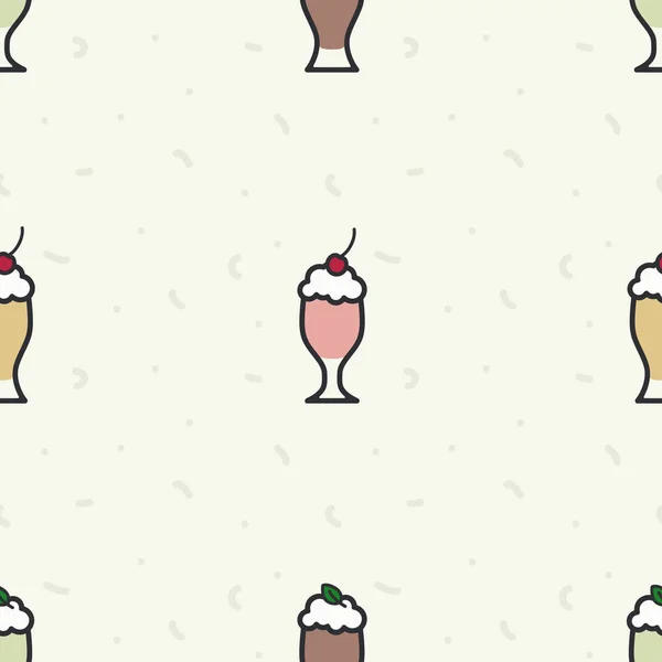 Différents Milkshakes Fond Vectoriel — Image vectorielle