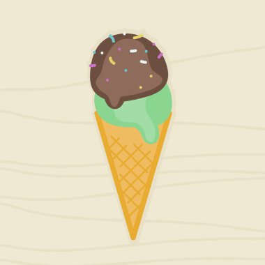 dondurma koni-vektör illüstrasyon