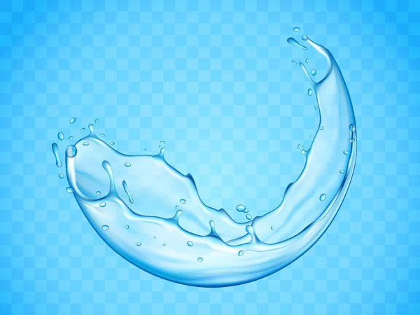 Ögonblick av rörelse för stänk vatten eller bubbla dash — Stock vektor