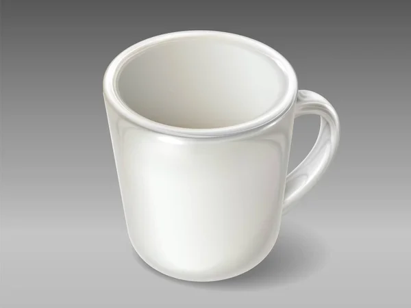 Taza aislada de porcelana para té o café — Archivo Imágenes Vectoriales