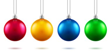 2019 yeni yıl ve xmas için gerçekçi köknar ağacı oyuncaklar