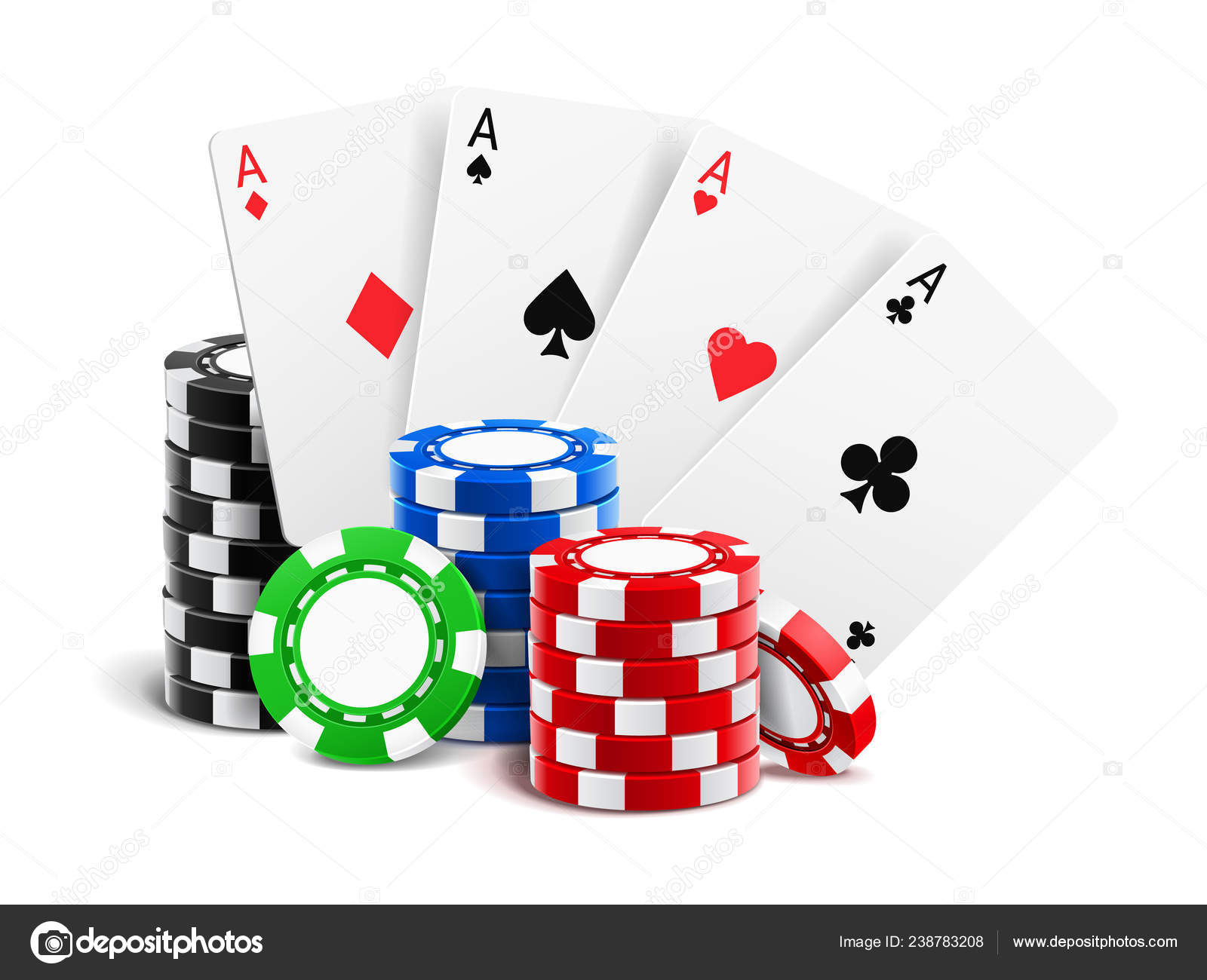 Jogo de casino online realista com cartas e fichas