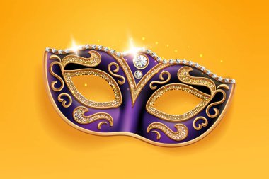 Elmas karnaval için maske, maskeli balo