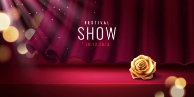 Tiyatro sahne ve perde Festivali afiş için