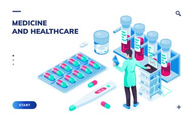 Hapların yanında tablet veya eczacı ile doktor