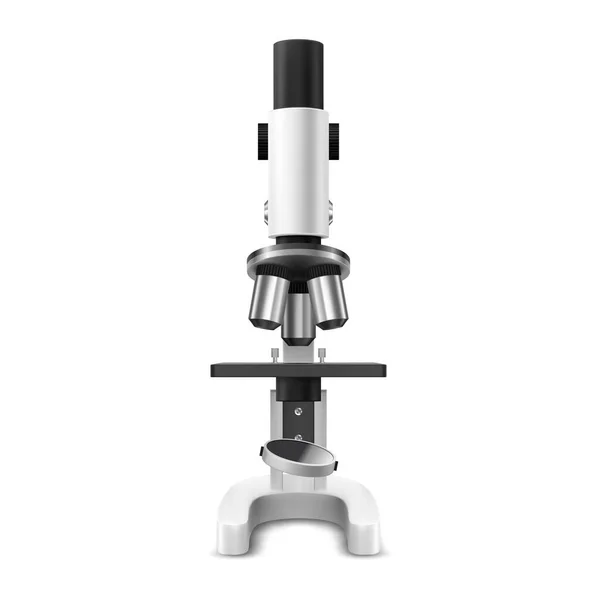 Realisztikus vagy 3D mikroszkóp elülső nézet — Stock Vector