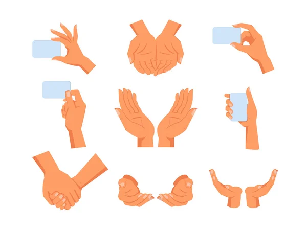 Elszigetelt vektor emberi kéz gesztus — Stock Vector