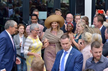 ENSCHEDE, THE NETHERLANDS - JUNE 21, 2018: Queen Maxima from the Netherlands during the re-opening of an old factory called 'The Performance Factory'.