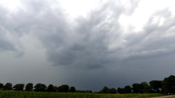 Alla Fine Una Giornata Umidamente Calda Nei Paesi Bassi Nuvole — Video Stock