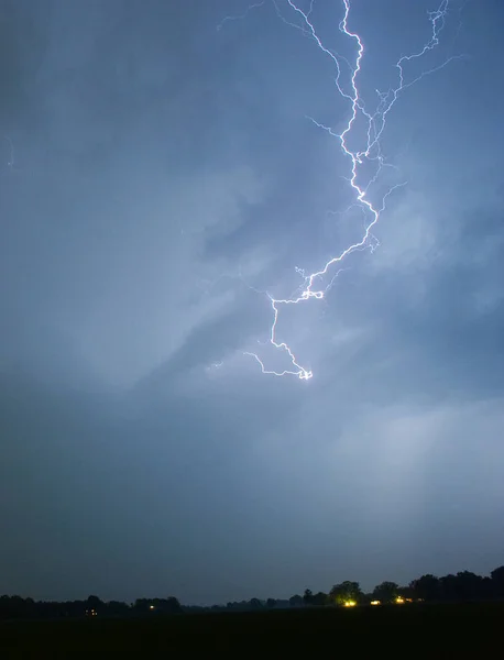Lightning Thunderstorm Netherlands — Stock Photo, Image