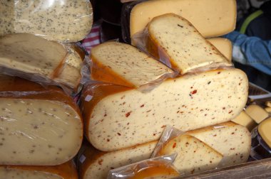 Dutch cheese in plastic