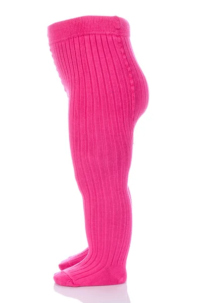 子供用タイツ ストッキング ベビー用品 暗いピンクのタイツ — ストック写真
