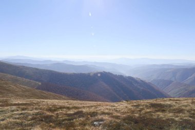 dağlar, peyzaj, orman, günbatımı