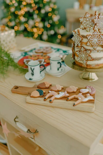 Décoration Noël Avec Arbre Noël Cadeaux — Photo