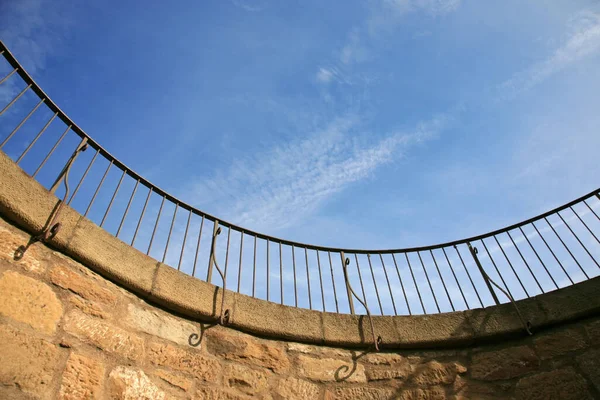 Wall Railing Medieval Tower — Stock Photo, Image