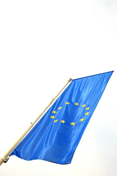 Bandera Europea Sobre Fondo Blanco — Foto de Stock