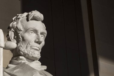 Lincoln memorial Anıtı yakın çekim 