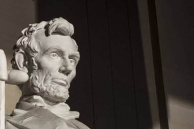 Close up of Lincoln memorial monument  clipart