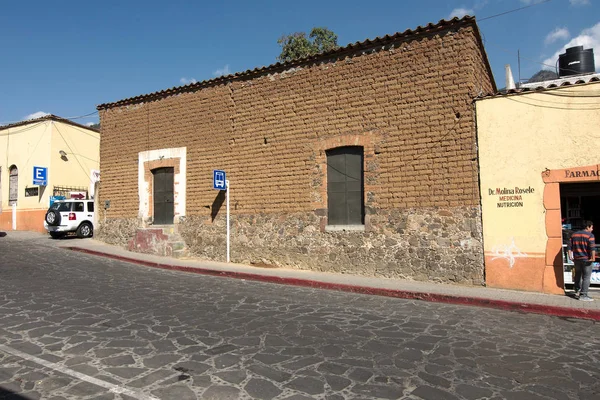 Tepostlan Morelos Mexiko 2019 Eine Straße Stadtzentrum Hintergrund Der Teposteco — Stockfoto