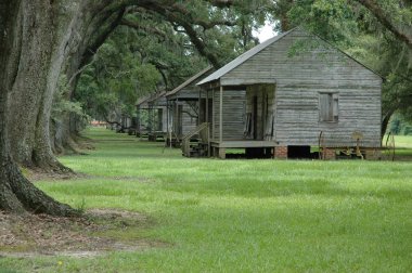 Wallace, Louisiana, Abd - 2019: Evergreen Plantation, Mississippi Nehri'nin batı tarafında bulunan St John The Baptist Parish, 1790 yılında inşa.
