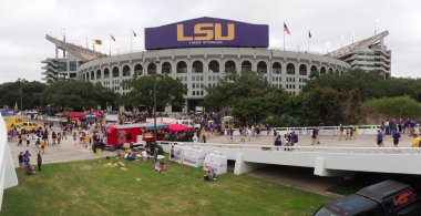 Baton Rouge, Louisiana, USA - 2018: Louisiana State University's Tiger Stadium during a football game. clipart