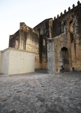 Cuernavaca, Morelos, Meksika - 2019: Katedral in Side of the La Asuncion