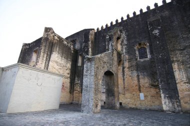 Cuernavaca, Morelos, Meksika - 2019: Katedral in Side of the La Asuncion