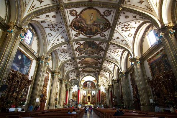 Coyoacán Ciudad México México 2017 Interior Parroquia San Juan Bautista — Foto de Stock
