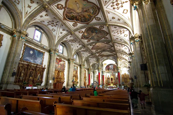 Coyoacán Ciudad México México 2017 Interior Parroquia San Juan Bautista —  Fotos de Stock