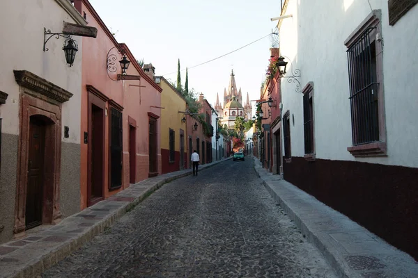 San Miguel Allende Guanajuato Mexiko 2019 Gata Stadens Historiska Centrum — Stockfoto