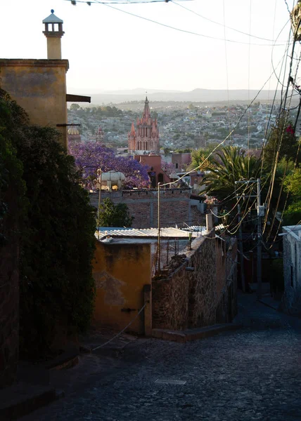 San Miguel Allende Guanajuato Mexico 2019 Eine Straße Historischen Zentrum — Stockfoto