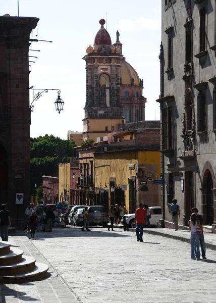 San Miguel Allende Guanajuato Mexico 2019 Eine Straße Historischen Zentrum — Stockfoto