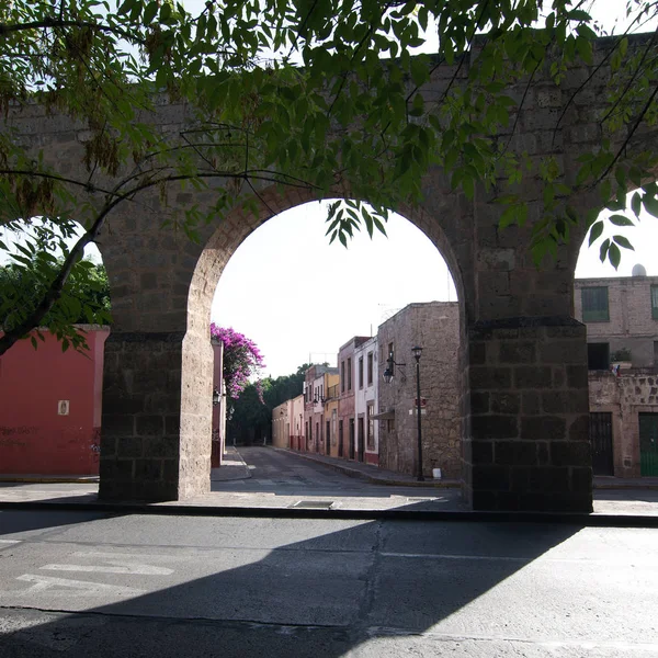 Morelia Michoacan Mexico 2019 Uitzicht Het Oude Aquaduct Van Stad — Stockfoto