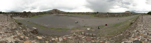 Теотіуакан Мексика 2019 Панорамний Вид Теотіуакан Піраміди Всесвітньої Спадщини Юнеско — стокове фото